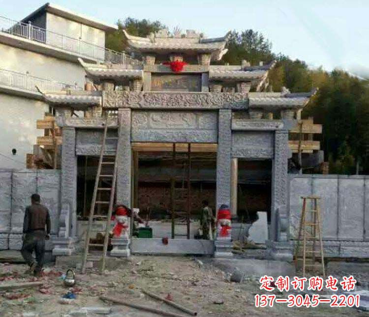 丽水三门仿古石雕牌坊打造质感升级的精致建筑