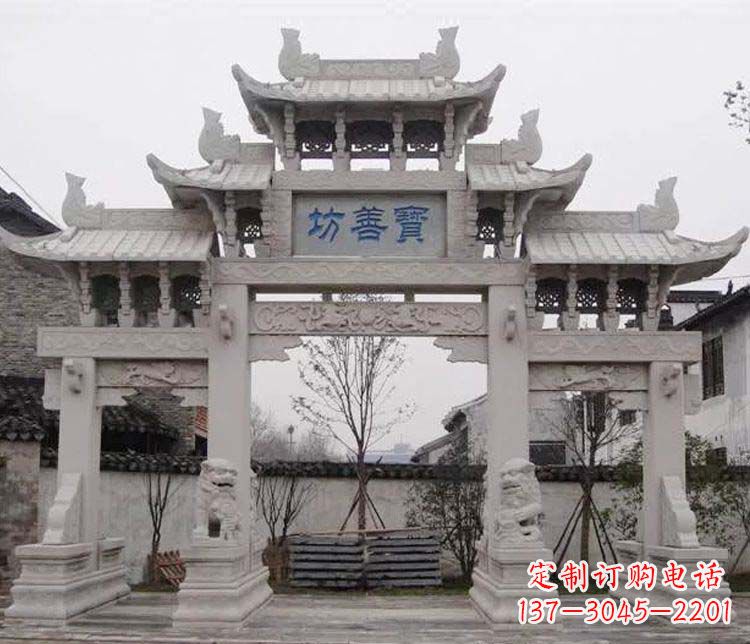 丽水领雕塑：精美石牌坊石雕艺术品
