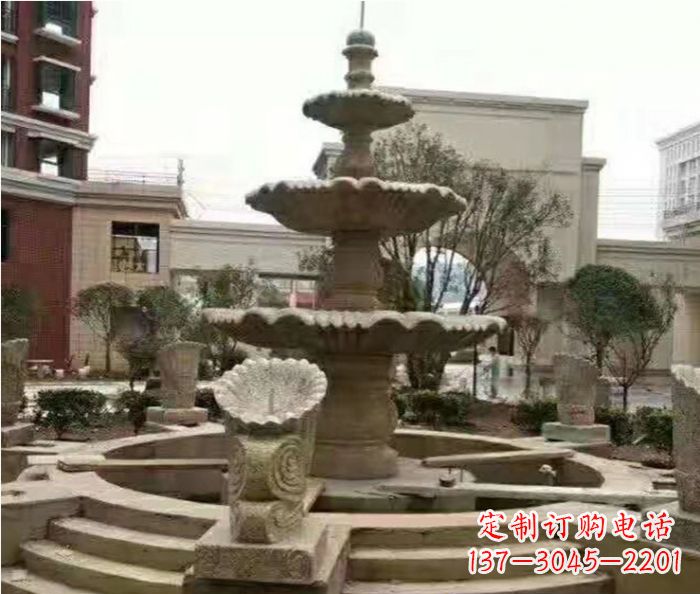 丽水砂岩大型喷泉石雕