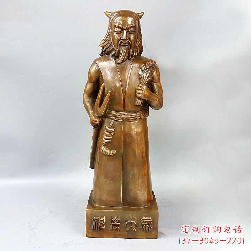 丽水尊贵的神农大帝铜雕塑