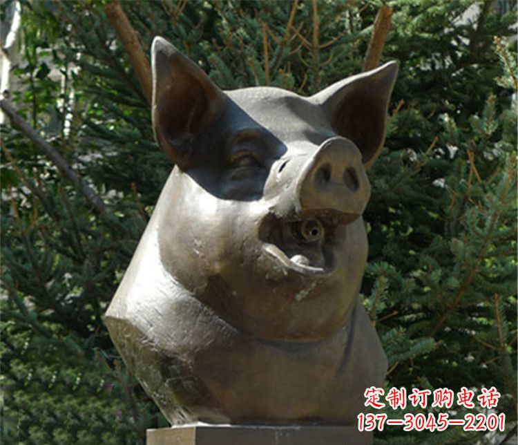 丽水十二生肖猪首铜雕,让你敬佩万年历史的艺术精髓