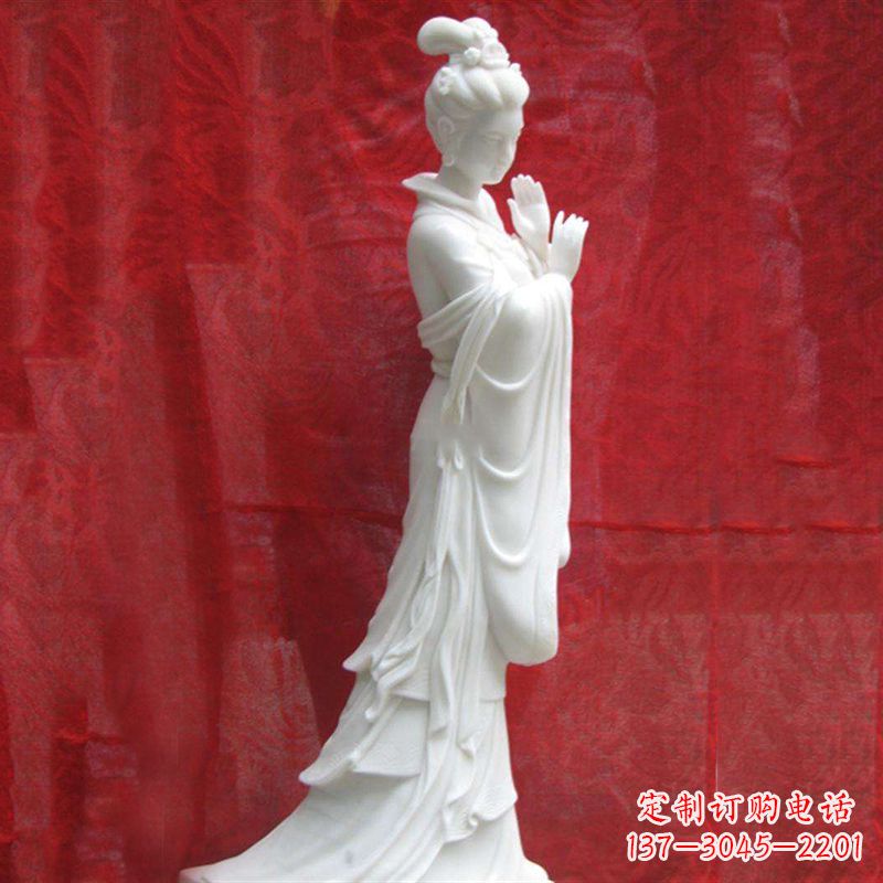 丽水精美无双的汉白玉貂蝉雕塑