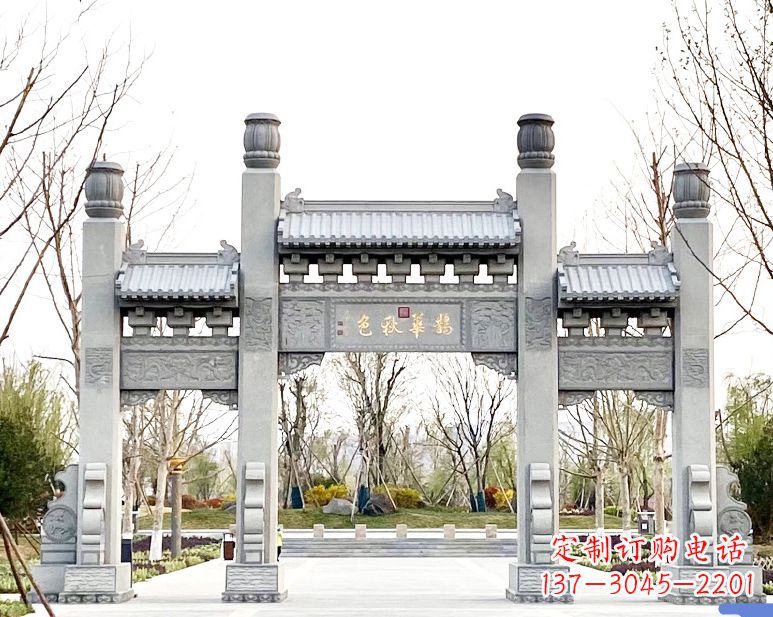 丽水装饰你的屋外,选择领雕塑的石雕牌坊