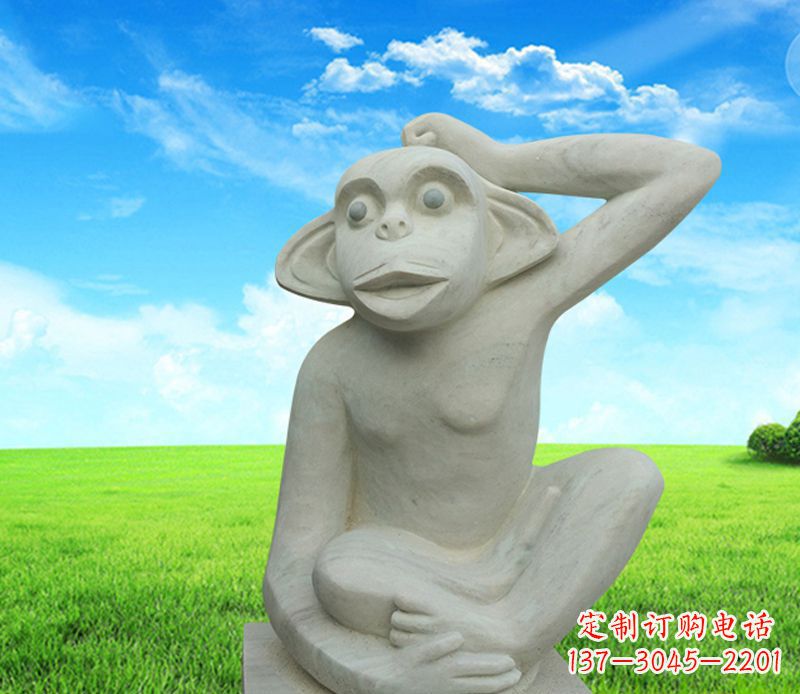 丽水石雕小猴子