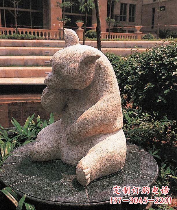 丽水石雕熊猫