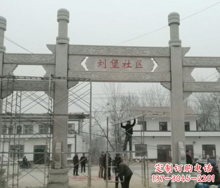 丽水石牌坊道路石雕