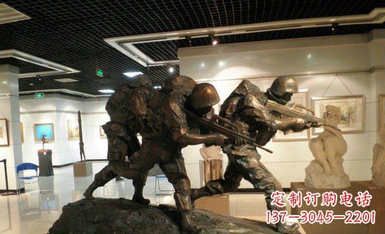 丽水士兵突击战士铜雕