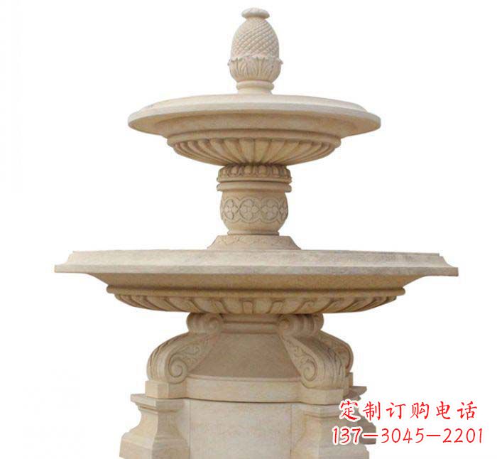 丽水双层欧式喷泉别墅石雕
