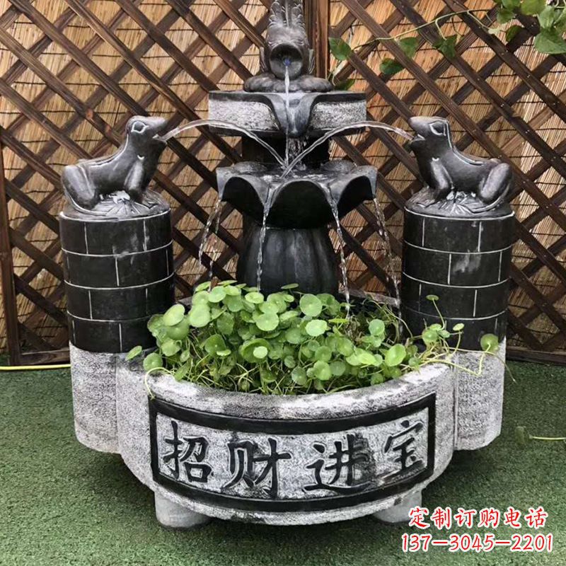 丽水双层喷泉石雕