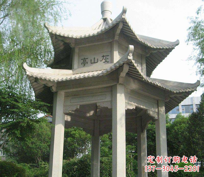 丽水双层石凉亭石雕