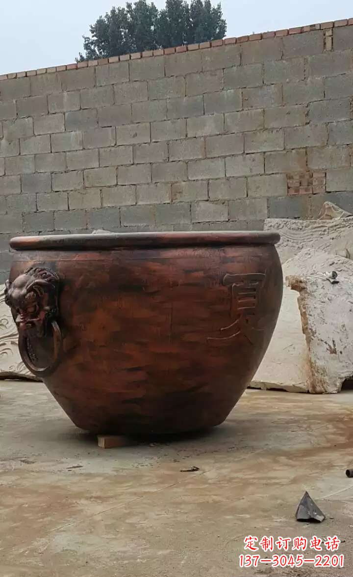 丽水水缸铜雕