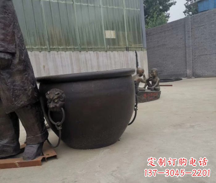 丽水水缸铜雕塑 (2)