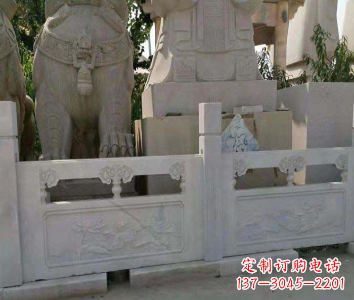 丽水寺庙景观汉白玉石浮雕栏板