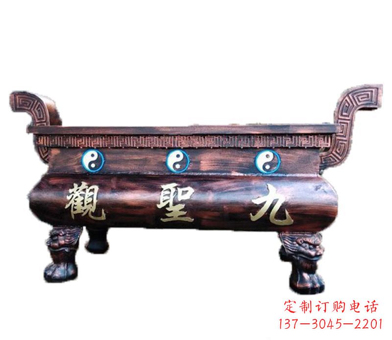 丽水寺庙九龙香炉铜雕
