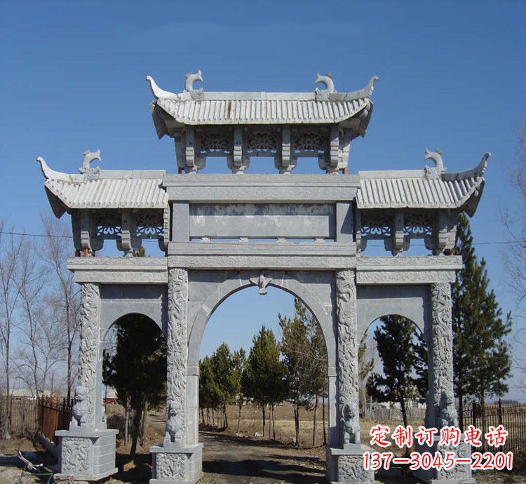 丽水寺庙石牌坊