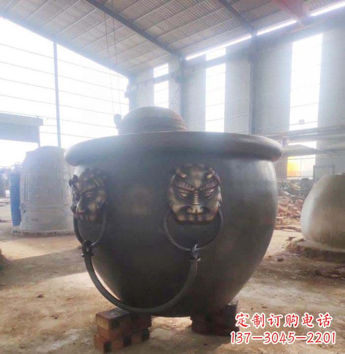 丽水寺庙水缸铜雕