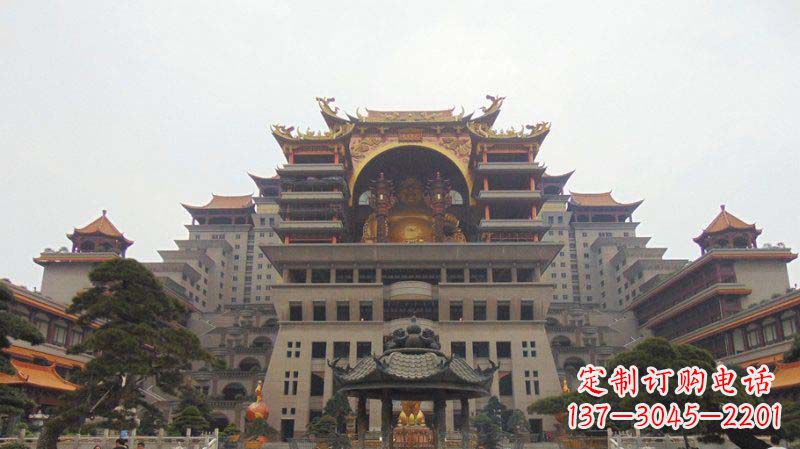 丽水寺庙圆香炉铜雕