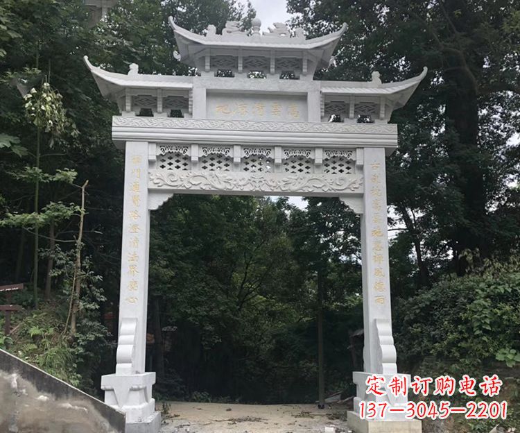 丽水寺院牌坊石雕