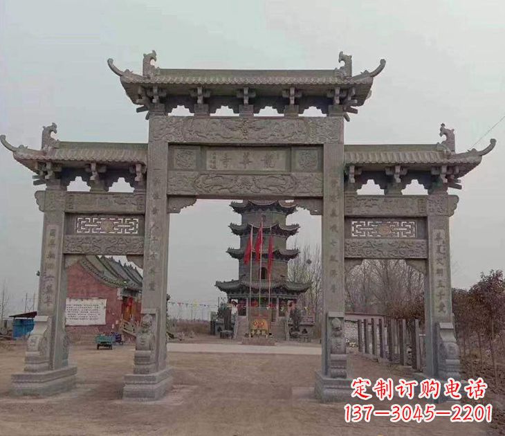 丽水寺院石牌坊