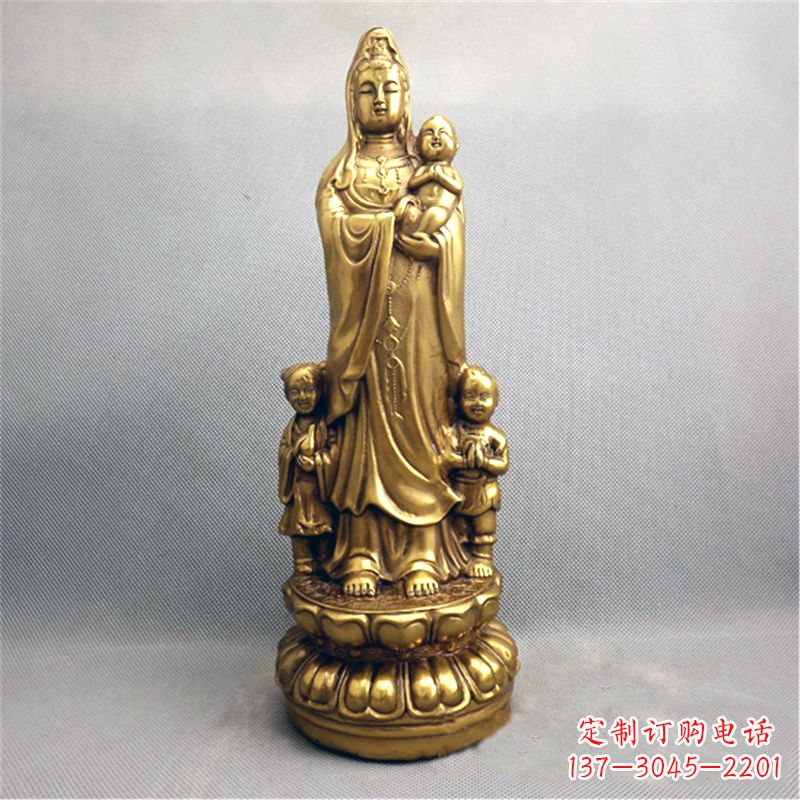 丽水送子观音纯铜雕塑