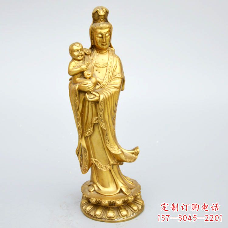 丽水送子观音铜雕