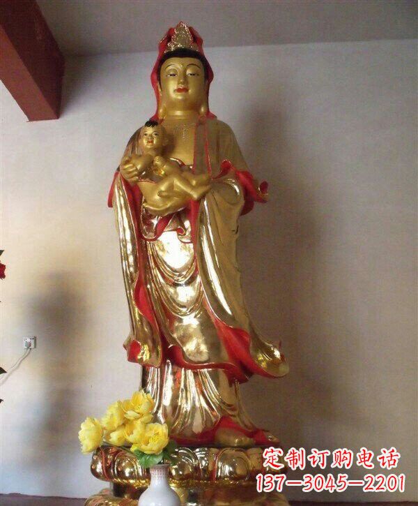 丽水送子观音铜雕 (2)