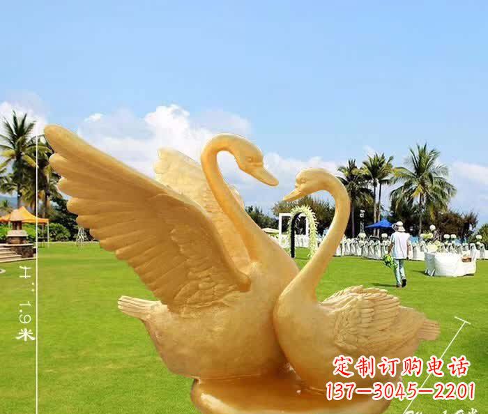 丽水天鹅铜雕