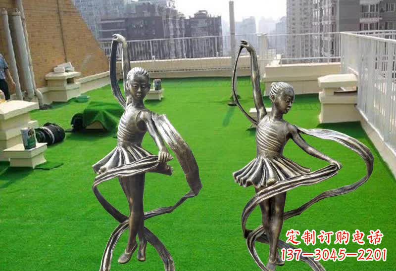 丽水跳舞的女孩铜雕