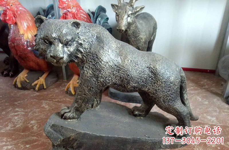 丽水铜雕豹子雕塑