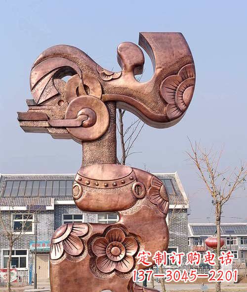 丽水铜雕抽象皮影戏人物