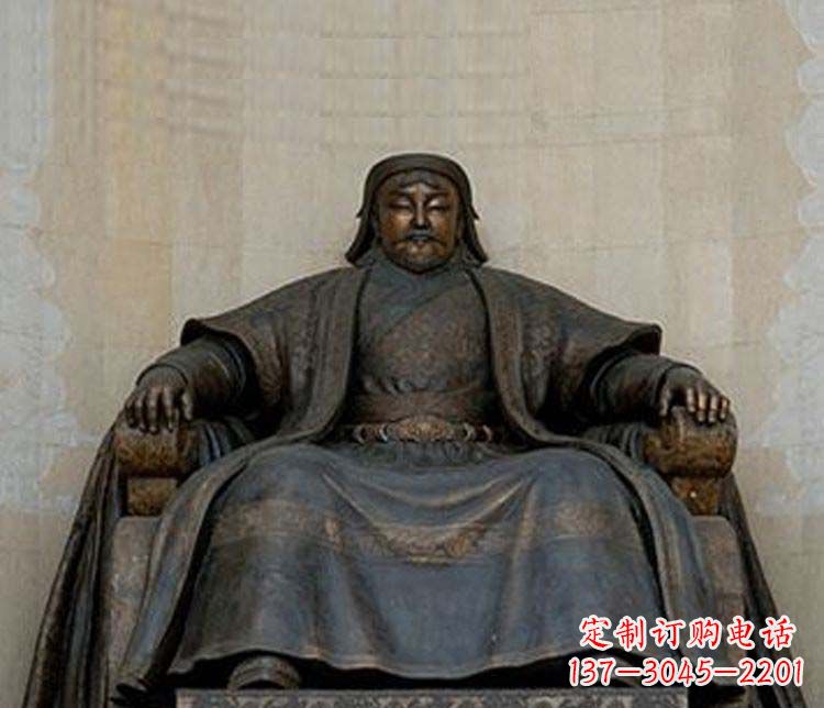 丽水铜雕大型成吉思汗雕塑