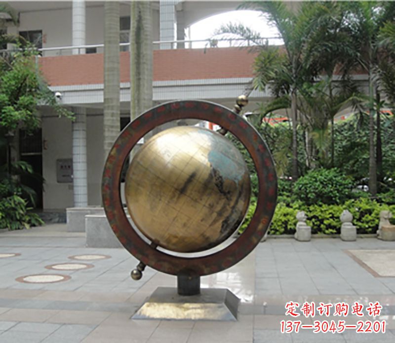 丽水铜雕地球仪