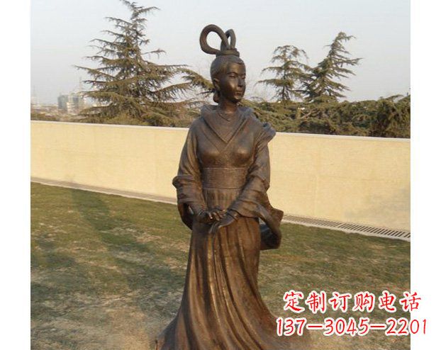 丽水铜雕古代美女人物雕塑