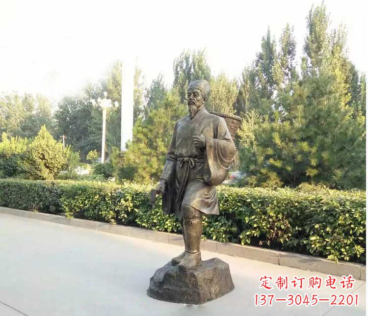 丽水铜雕古代名医李时珍雕塑