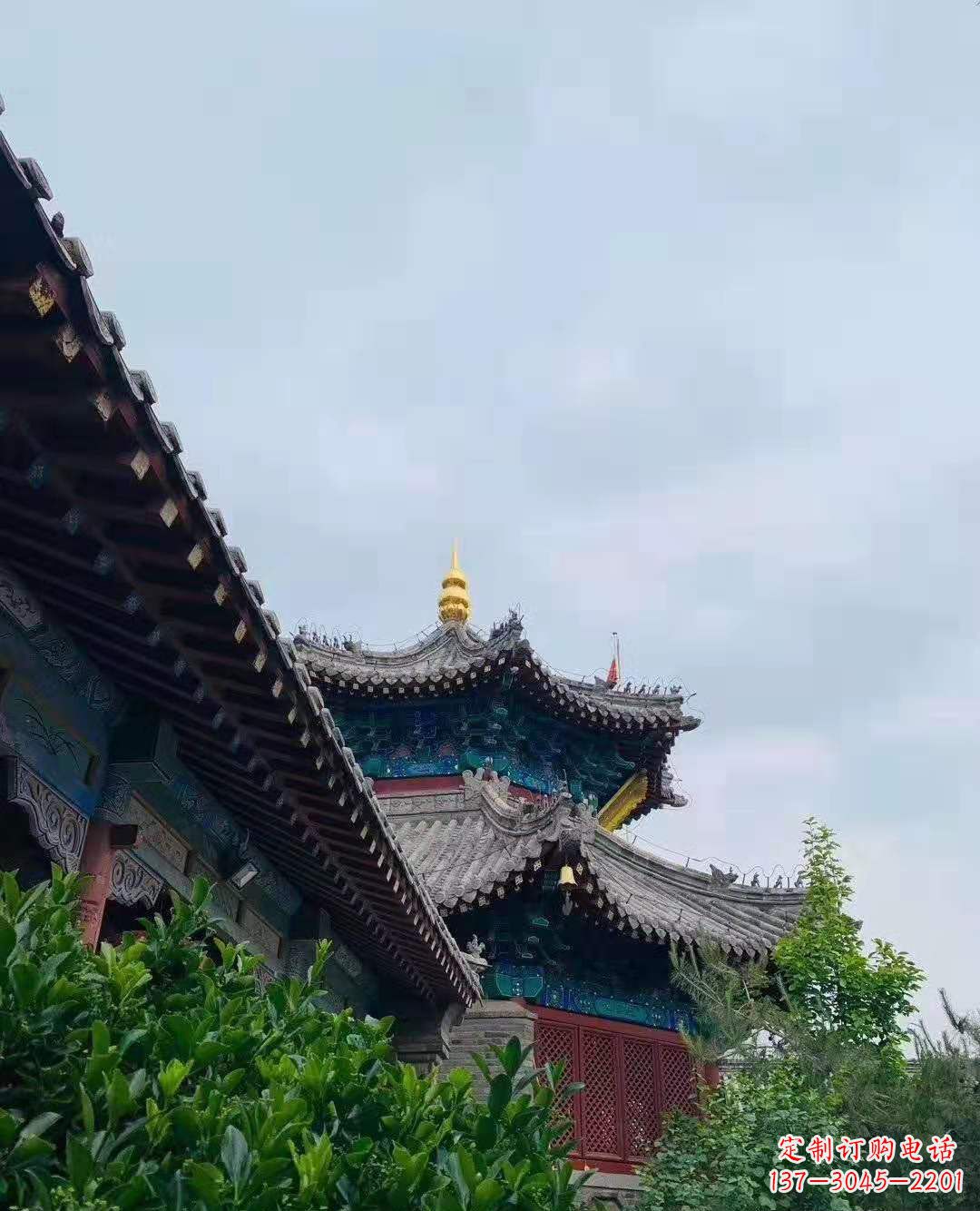 丽水铜雕葫芦塔顶寺庙摆件 