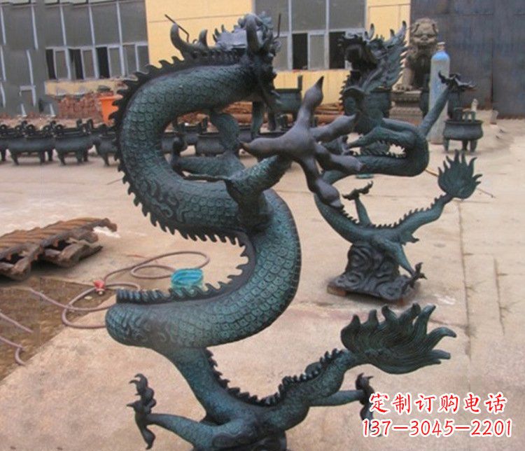 丽水铜雕户外装饰神龙雕塑摆件