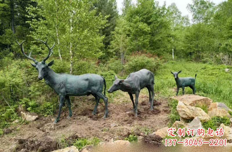 丽水铜雕梅花鹿