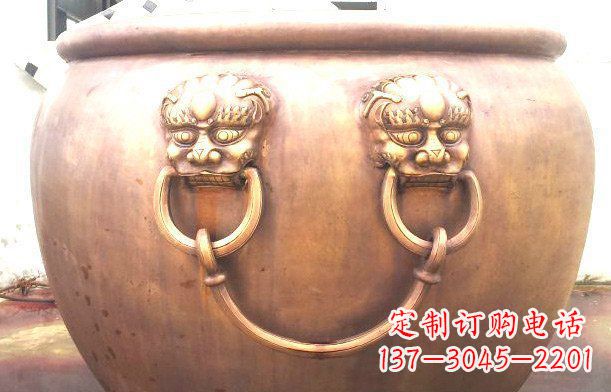 丽水铜雕水缸寺庙景观雕塑_1