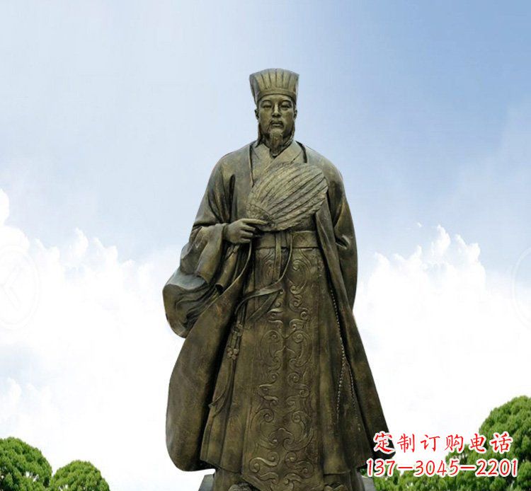 丽水铜雕伟人诸葛亮古代历史人物