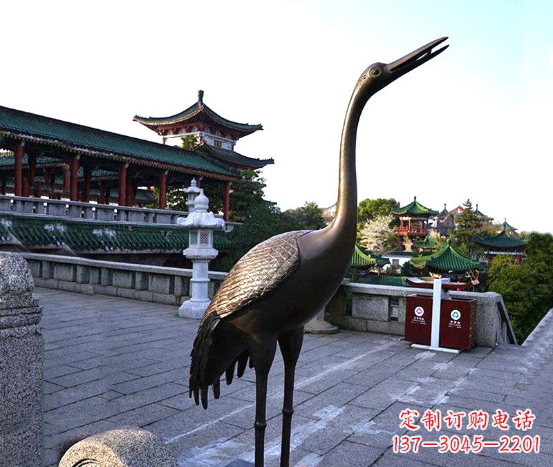 丽水铜雕仙鹤雕塑