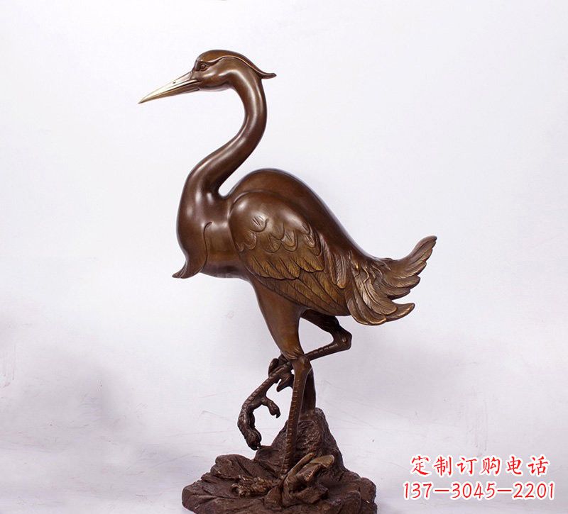 丽水铜雕仙鹤动物雕塑