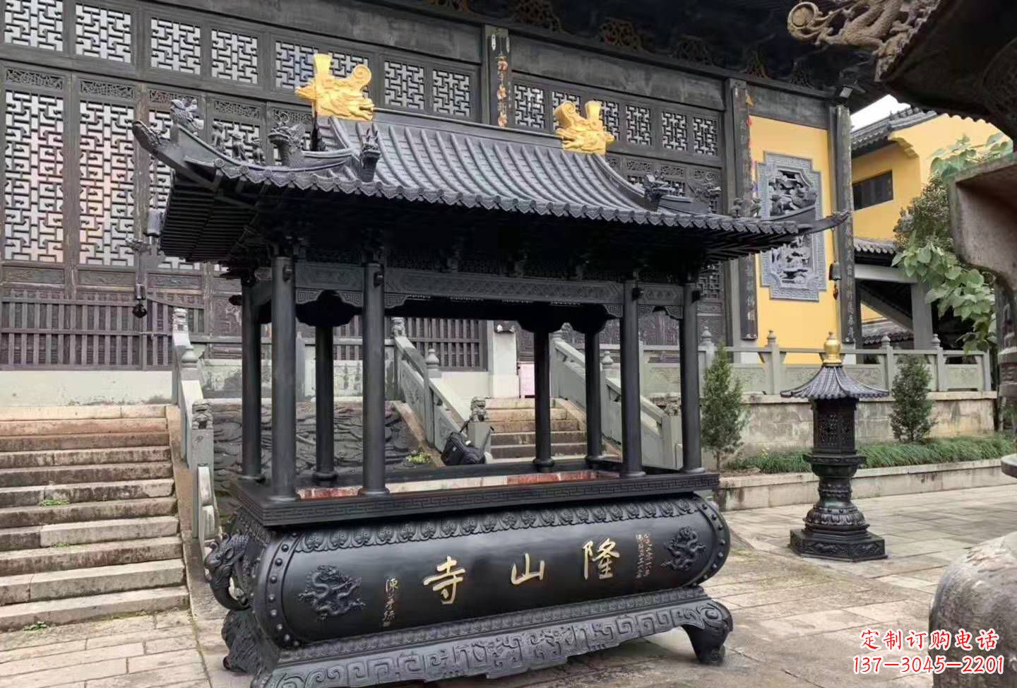 丽水铜雕香炉寺庙景观户外摆件