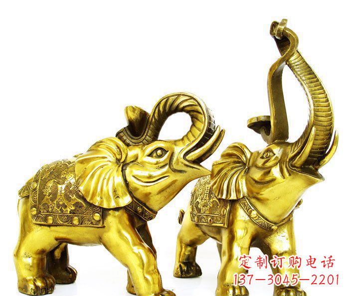 丽水铜雕小象公园动物雕塑