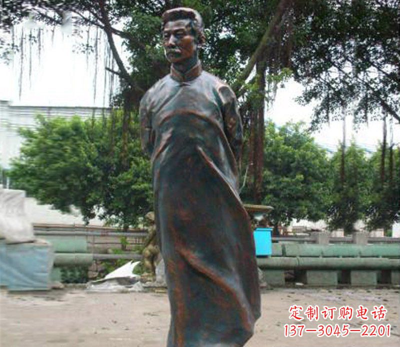 丽水铜雕校园鲁迅人物雕像摆件