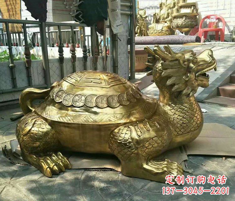 丽水铜雕镇宅神兽龙龟雕塑