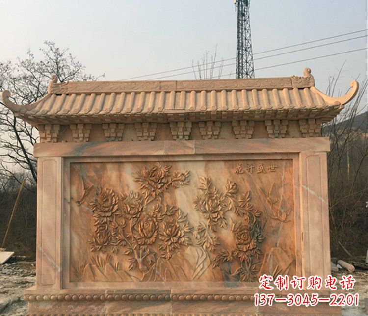 丽水晚霞红公园影壁雕塑