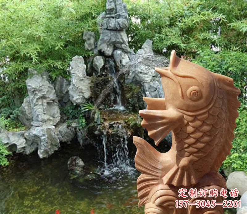 丽水晚霞红鲤鱼喷泉