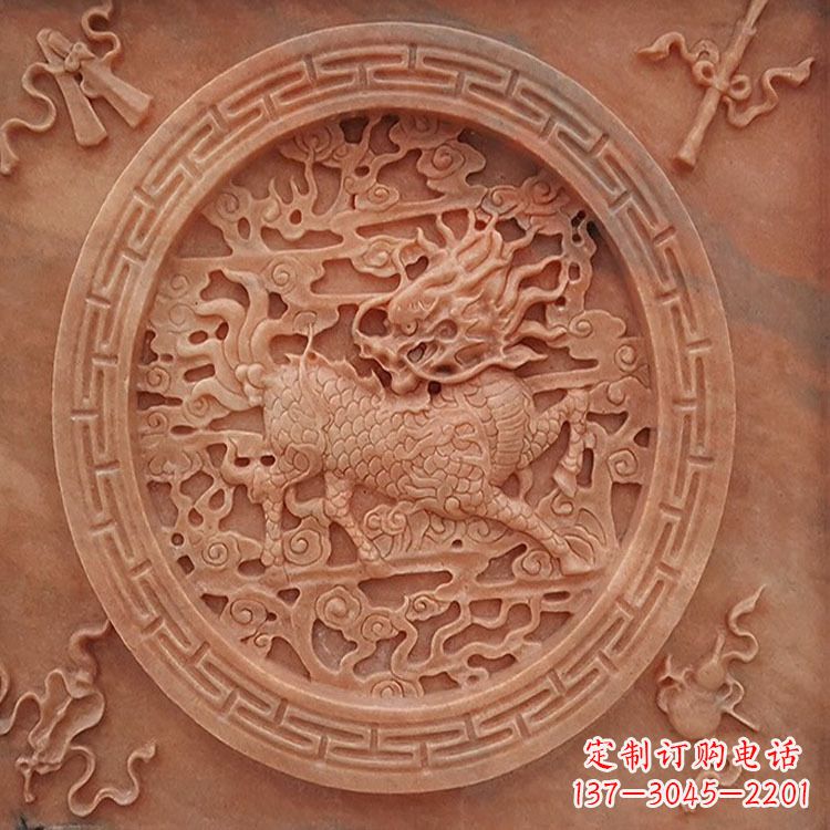 丽水晚霞红麒麟建筑装饰壁画