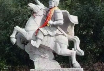 丽水神帅韩信骑马石雕塑像，领雕塑定制出精美传奇