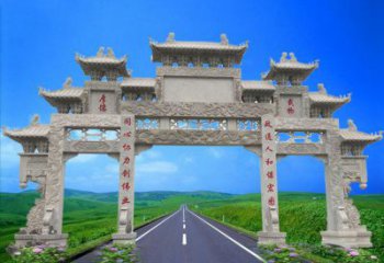 丽水领雕塑定制大型牌楼雕塑